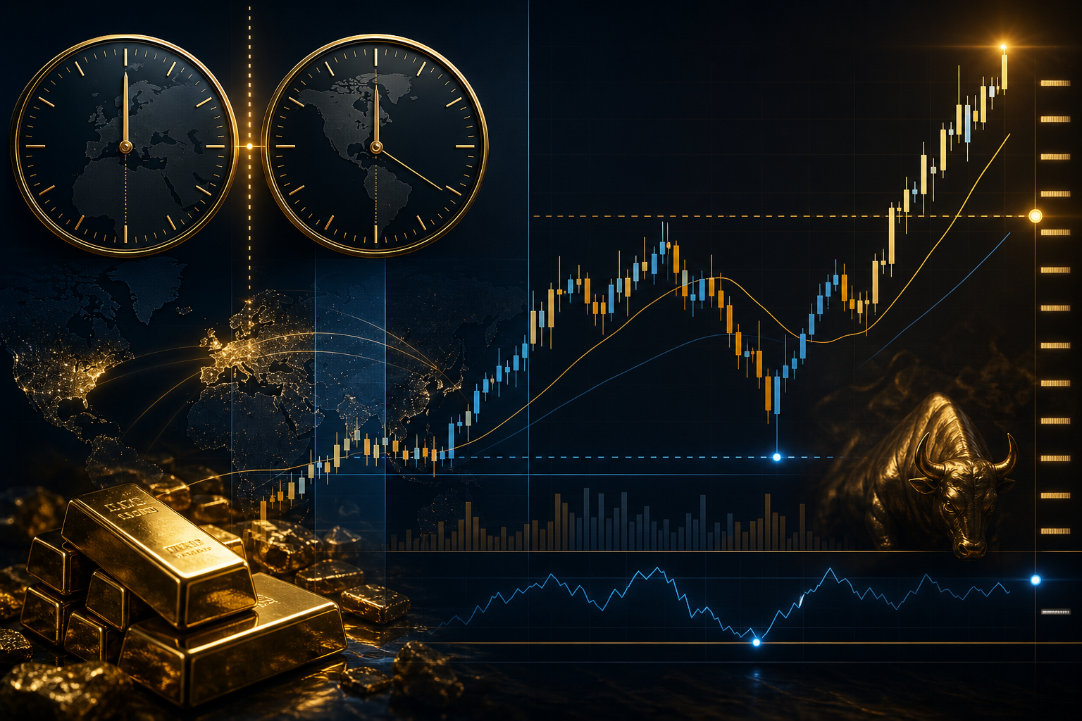 XAUUSD London–New York Overlap Strategy (Exact UTC Times)